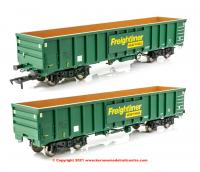 4F-025-013 Dapol MJA Bogie Ballast Wagon number 502047 - 502048 in Freightliner Heavy Haul livery